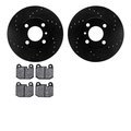 Dynamic Friction Co 8502-31006, Rotors-Drilled and Slotted-Black with 5000 Advanced Brake Pads, Zinc Coated 8502-31006
